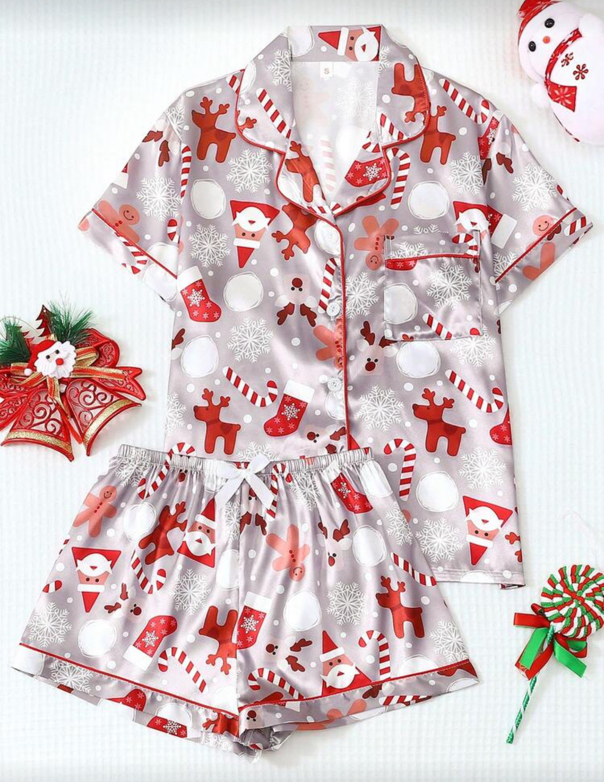 Xmas Satin Sleepset